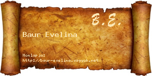 Baur Evelina névjegykártya